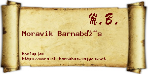 Moravik Barnabás névjegykártya